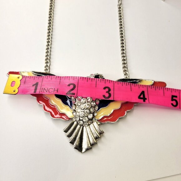 Eagle Pendant Necklace Statement Bird Pendant - Picture 12 of 13